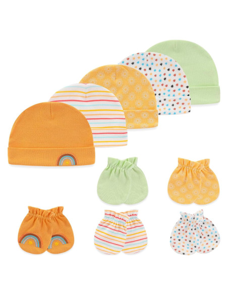 Conjunto Gorro y Manoplas Bebé MAMIMAKA 0-6 meses Algodón Conjunto Gorro y Manoplas Bebé MAMIMAKA 0-6 meses Algodón