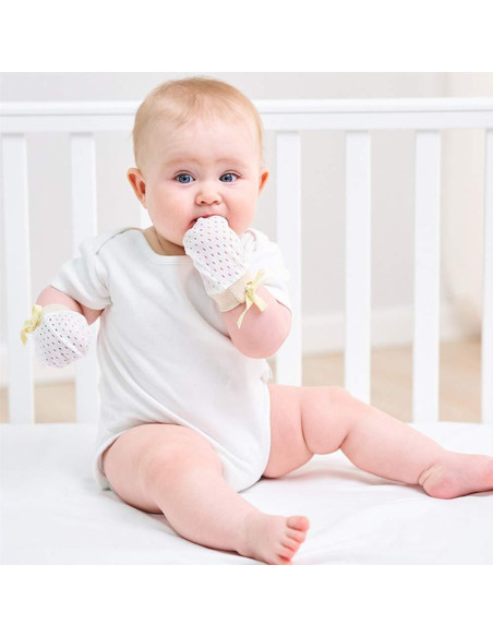 Guantes de Malla para Bebés Chryvva Algodón 0-12 Meses 6 Pzas Guantes de Malla para Bebés Chryvva Algodón 0-12 Meses 6 Pzas