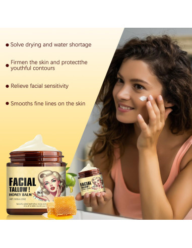 Bálsamo Hidratante Facial Nicgou Manteca de Res y Miel 120g