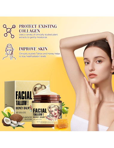 Bálsamo Hidratante Facial Nicgou Manteca de Res y Miel 120g
