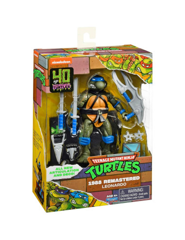 Figura de Acción Remasterizada Leonardo Tortugas Ninja 20 cm