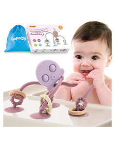 Juguete de Dentición para Bebés Happi2U Rosa con Ventosa