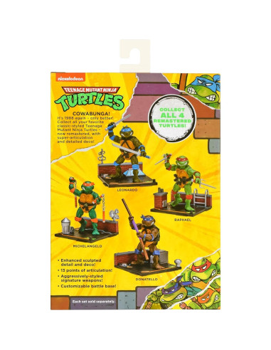 Figura de Acción Remasterizada Leonardo Tortugas Ninja 20 cm