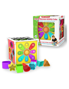 Cubo de Actividad Pop y Descubre El Viaje del Aprendizaje - Juguete Sensorial Educativo 0.61 kg para Niños 12 meses a 3 años