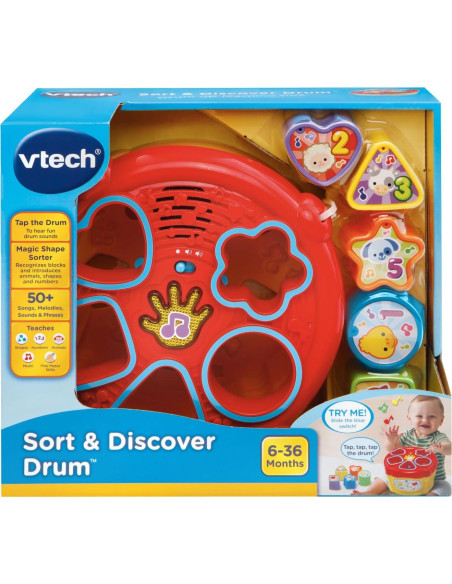 VTech Tambor Clasificador y Descubridor para Bebés 6-36 Meses VTech Tambor Clasificador y Descubridor para Bebés 6-36 Meses