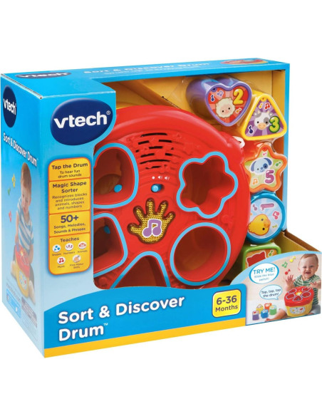 VTech Tambor Clasificador y Descubridor para Bebés 6-36 Meses VTech Tambor Clasificador y Descubridor para Bebés 6-36 Meses