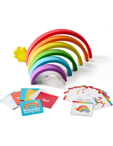 Juguete de Apilamiento Arcoíris Chuckle & Roar - Silicona Montessori