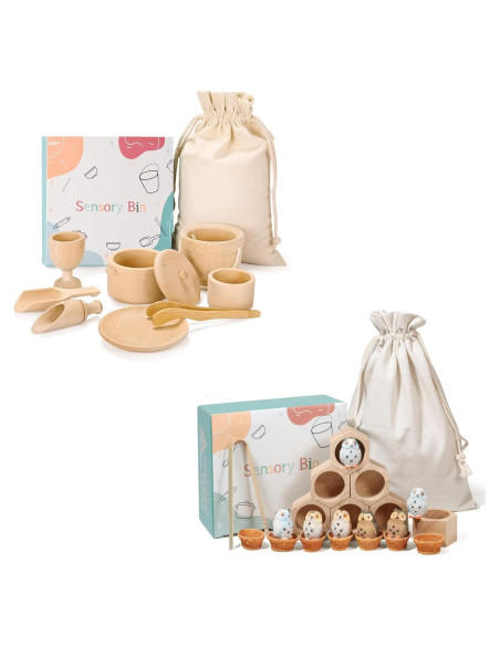 Caja Sensorial Montessori de Madera para Niños 36 meses+ Caja Sensorial Montessori de Madera para Niños 36 meses+