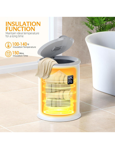 Calentador de Toallas WXKNV N5 Blanco con Temporizador y Pantalla LED Calentador de Toallas WXKNV N5 Blanco con Temporizador y Pantalla LED