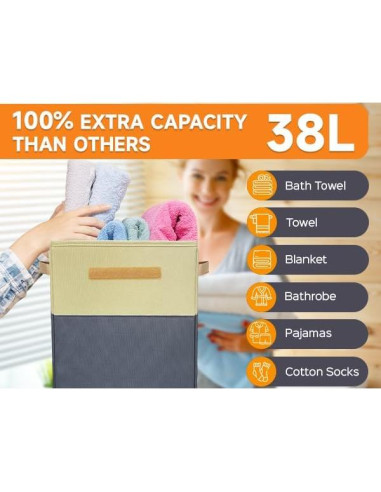 Calentador de Toallas Plegable ERABAY 38L - 4 Modos, Apagado Automático