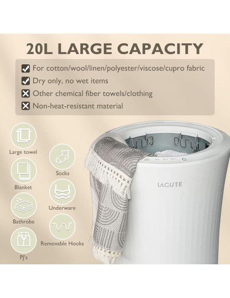 Calentador de Toallas Lagute iSnug 20L con Temporizador y Luz LED Calentador de Toallas Lagute iSnug 20L con Temporizador y Luz LED