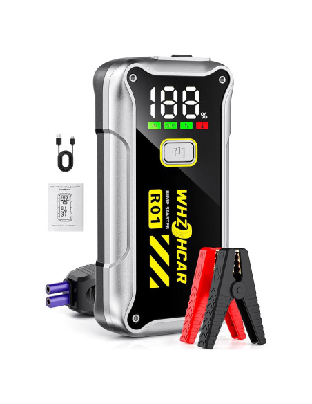 Arrancador de Batería WHZOHCAR R01 4000A 12V Pantalla LCD Arrancador de Batería WHZOHCAR R01 4000A 12V Pantalla LCD
