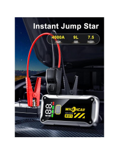 Arrancador de Batería WHZOHCAR R01 4000A 12V Pantalla LCD 2