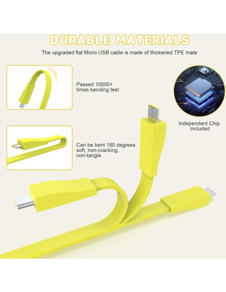 Cable de Carga USB Lusgawer para Altavoces UE Boom Amarillo Cable de Carga USB Lusgawer para Altavoces UE Boom Amarillo