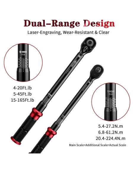 Juego de Llaves de Torque AEROFORCE 1/4, 3/8 y 1/2" 4-165Lb.ft Juego de Llaves de Torque AEROFORCE 1/4, 3/8 y 1/2" 4-165Lb.ft