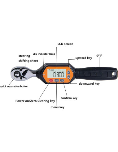 Llave de Torque Digital Beslands 1/4" 0.3-10 Nm Precisa