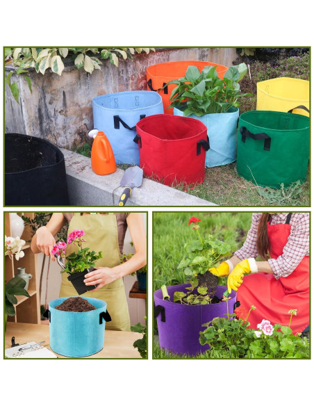 Bolsas de Cultivo de Tela Biotolot 19L - Paquete de 7 Colores Bolsas de Cultivo de Tela Biotolot 19L - Paquete de 7 Colores