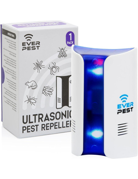 Repelente Ultrasónico de Plagas Ever - Paquete de 2 Dispositivos Repelente Ultrasónico de Plagas Ever - Paquete de 2 Dispositivos