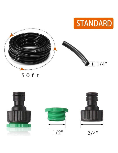 Kit de Riego por Goteo MSDADA 15.24m para Jardín Kit de Riego por Goteo MSDADA 15.24m para Jardín