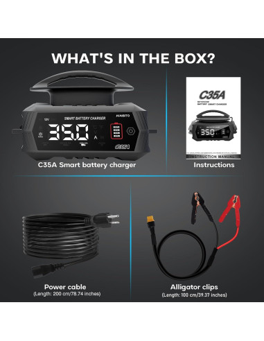 Cargador de Batería Inteligente Dght 6V 10A 12V 35A 24V 18A