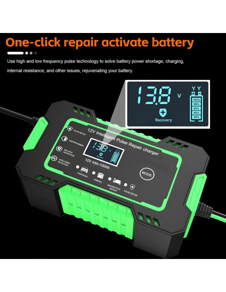 Cargador de Batería de Coche Mandark 12V 6A Inteligente Cargador de Batería de Coche Mandark 12V 6A Inteligente