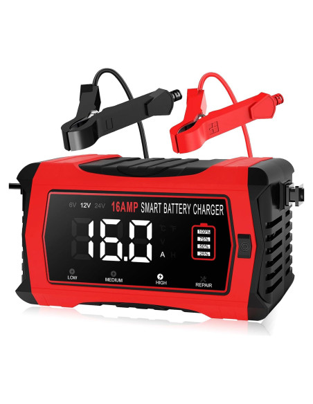 Cargador de Batería Inteligente Dght 16A 12V/24V Litio/Plomo Cargador de Batería Inteligente Dght 16A 12V/24V Litio/Plomo