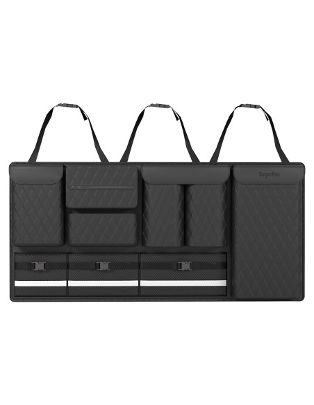Organizador Colgante para Asientos Traseros SugarFox Negro 96x46cm Organizador Colgante para Asientos Traseros SugarFox Negro 96x46cm