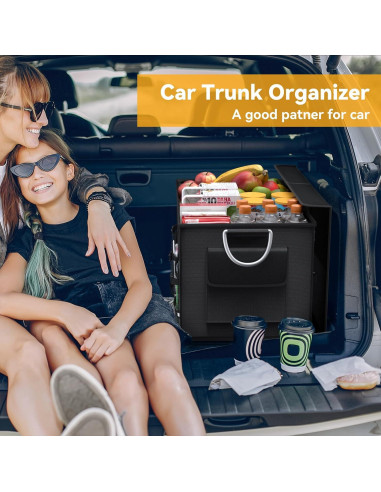 Organizador de Maletero CLESOO 56L Plegable para SUV Negro