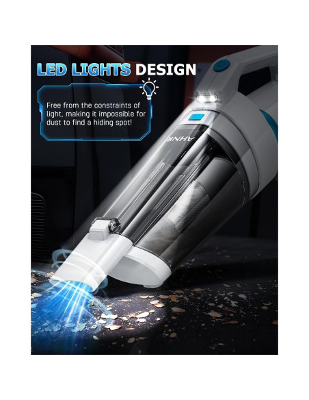 Aspiradora de Mano AHNR LT-156 Inalámbrica 16000PA con Luz LED Aspiradora de Mano AHNR LT-156 Inalámbrica 16000PA con Luz LED