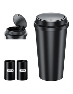 Bote de Basura para Coche DTPDTT Mini con Tapa y 80 Bolsas