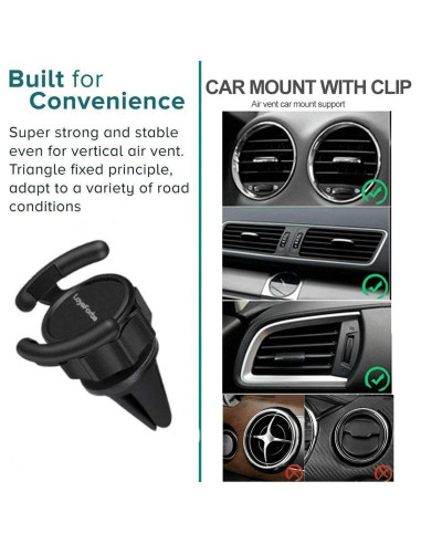 Soporte para Teléfono de Coche LoyaForba CarMount1030 360 Ajustable
