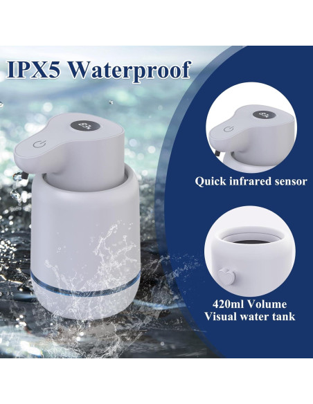 Dispensador Automático de Jabón Líquido ZOVEXUP 420ml Sin Contacto Dispensador Automático de Jabón Líquido ZOVEXUP 420ml Sin Contacto