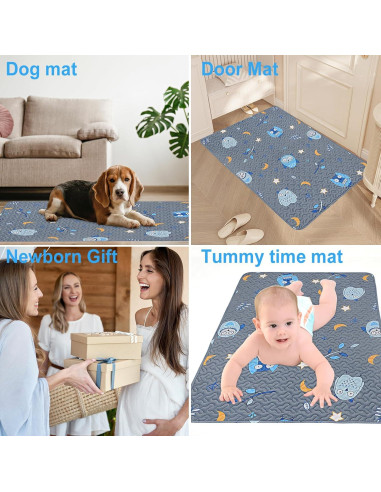 Sábana Ajustable MatLeya para Pack n Play 96.5x66 cm Acolchada