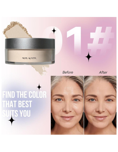 Polvo Suelto Fijador de Maquillaje Onkessy 40g Acabado Mate