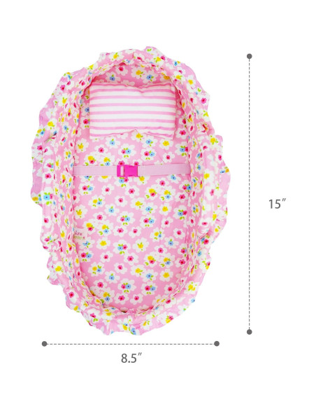 Cuna de Muñeca Acogedora Jardín de Junio - Transportador 35.56 cm Cuna de Muñeca Acogedora Jardín de Junio - Transportador 35.56 cm