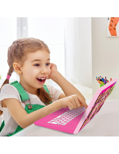 Laptop Educativo Bilingüe Lexibook Barbie 170 Actividades Rosa