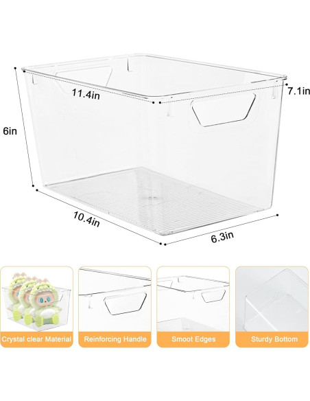 Contenedores de Almacenamiento Plástico Attelite 6 Piezas 30x18x15 cm Contenedores de Almacenamiento Plástico Attelite 6 Piezas 30x18x15 cm
