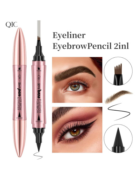 Bolígrafo de Cejas 2 en 1 Yulinlon Marrón Claro - Microblading Bolígrafo de Cejas 2 en 1 Yulinlon Marrón Claro - Microblading