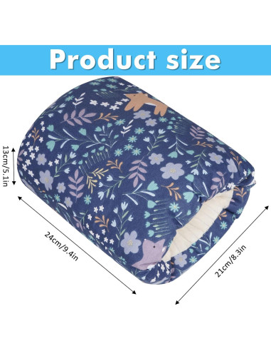 Almohada de Lactancia TEUOPIOE 100% Algodón Bosque Azul