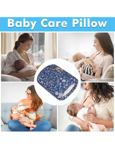 Almohada de Lactancia TEUOPIOE 100% Algodón Bosque Azul