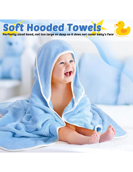 Chumia Toallas de Baño para Bebé con Capucha 6 Piezas Azul 76x76cm Chumia Toallas de Baño para Bebé con Capucha 6 Piezas Azul 76x76cm