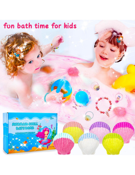 Bolas de Baño Sirena Usand - 6 Pcs con Juguetes Sorpresa Bolas de Baño Sirena Usand - 6 Pcs con Juguetes Sorpresa