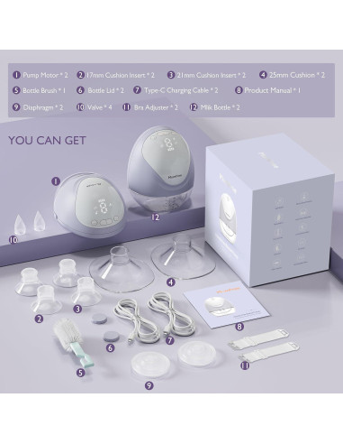 Extractor de Leche Portátil Momfree MF1 - 3 Modos, 9 Niveles