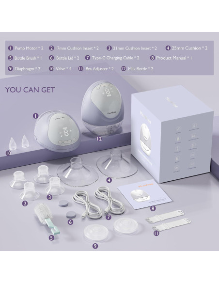 Extractor de Leche Portátil Momfree MF1 - 3 Modos, 9 Niveles Extractor de Leche Portátil Momfree MF1 - 3 Modos, 9 Niveles