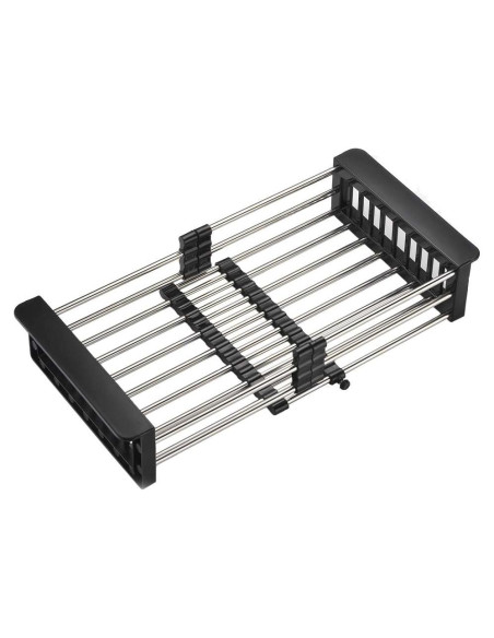 Escurridor de Platos TUTEW Acero Inoxidable Ajustable Negro Grande Escurridor de Platos TUTEW Acero Inoxidable Ajustable Negro Grande