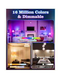 Paquete de 6 Bombillas LED Inteligentes E12 RGB y Blanco 5W 2