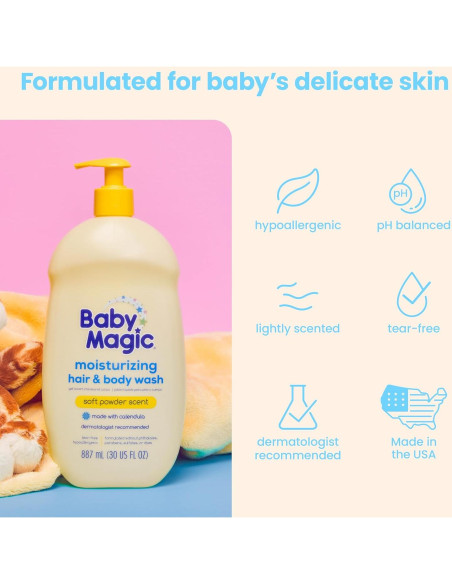 Jabón Hidratante Baby Magic 887 ml para Bebés Sin Lagrimas Jabón Hidratante Baby Magic 887 ml para Bebés Sin Lagrimas