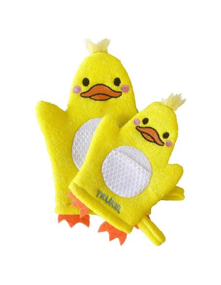 TruKid BubbleGlove Set de 2 - Guantes de Baño Patito para Niños TruKid BubbleGlove Set de 2 - Guantes de Baño Patito para Niños