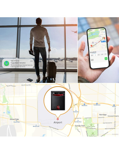 Cartera Inteligente AI TRACKTAG con Rastreador GPS para iOS
