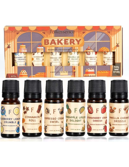 Set de 6 Aceites Esenciales Folkulture 10 ml Panadería Set de 6 Aceites Esenciales Folkulture 10 ml Panadería